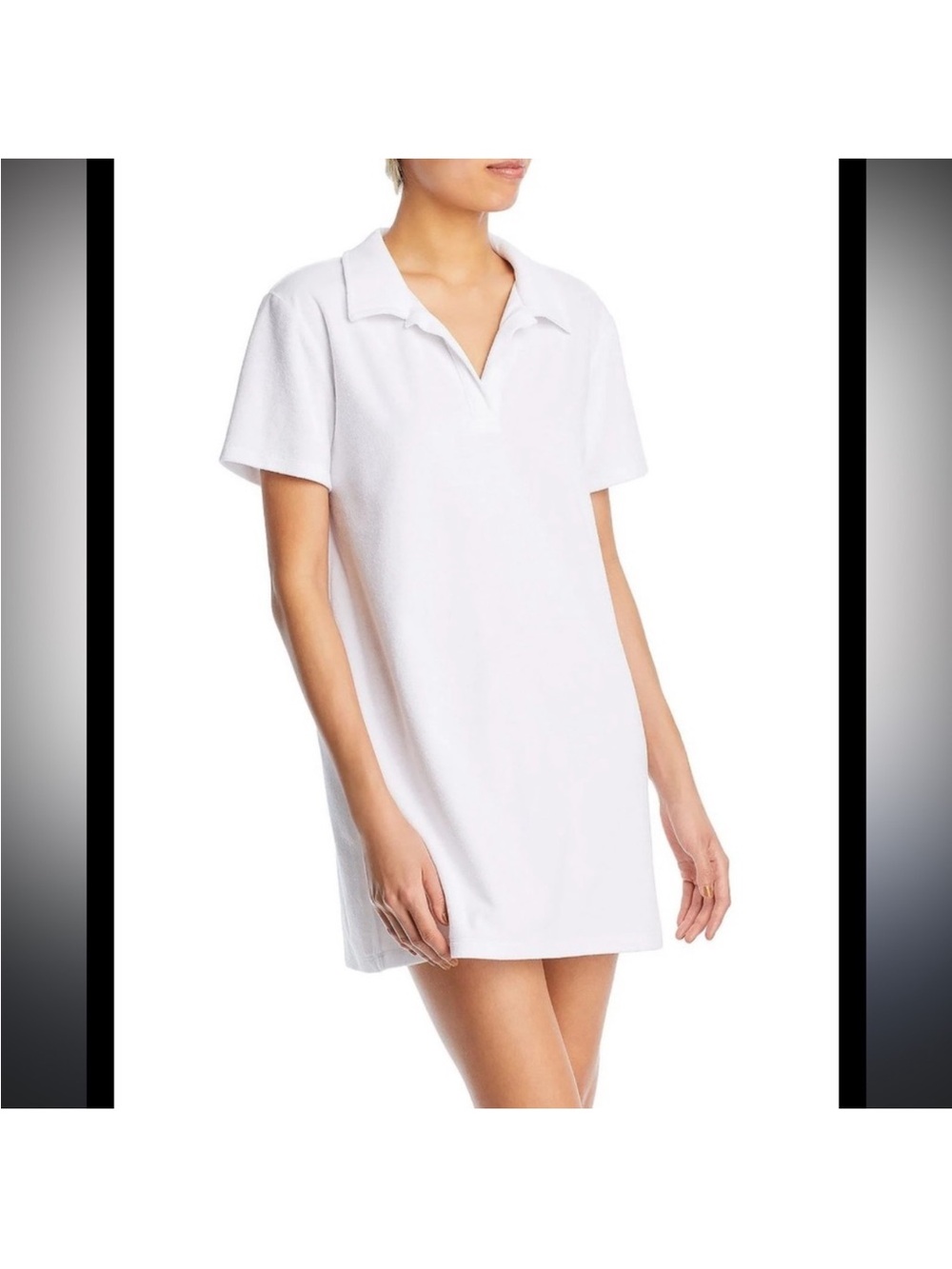 BLOOMINGDALES NWT WAYF White Women's Polo Swim Cover-Up Dress 😍